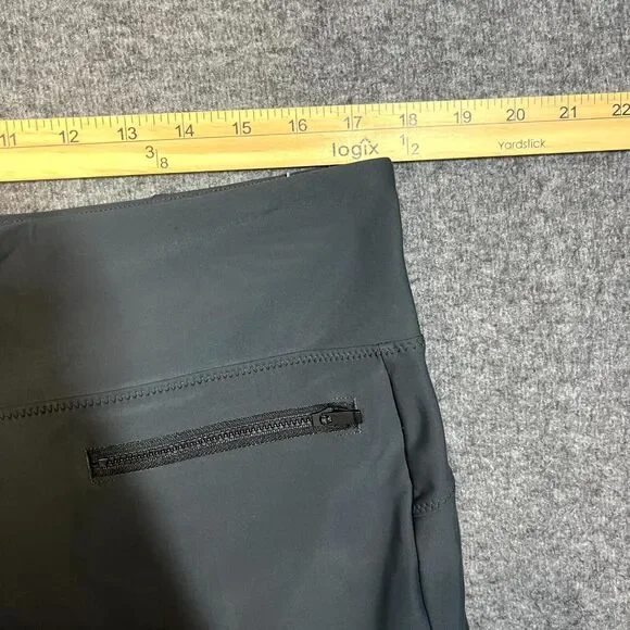 Athleta Stellar Crop Pant Womens XL Grey Ankle Length Zip Pocket Athleisure - Picture 5 of 9
